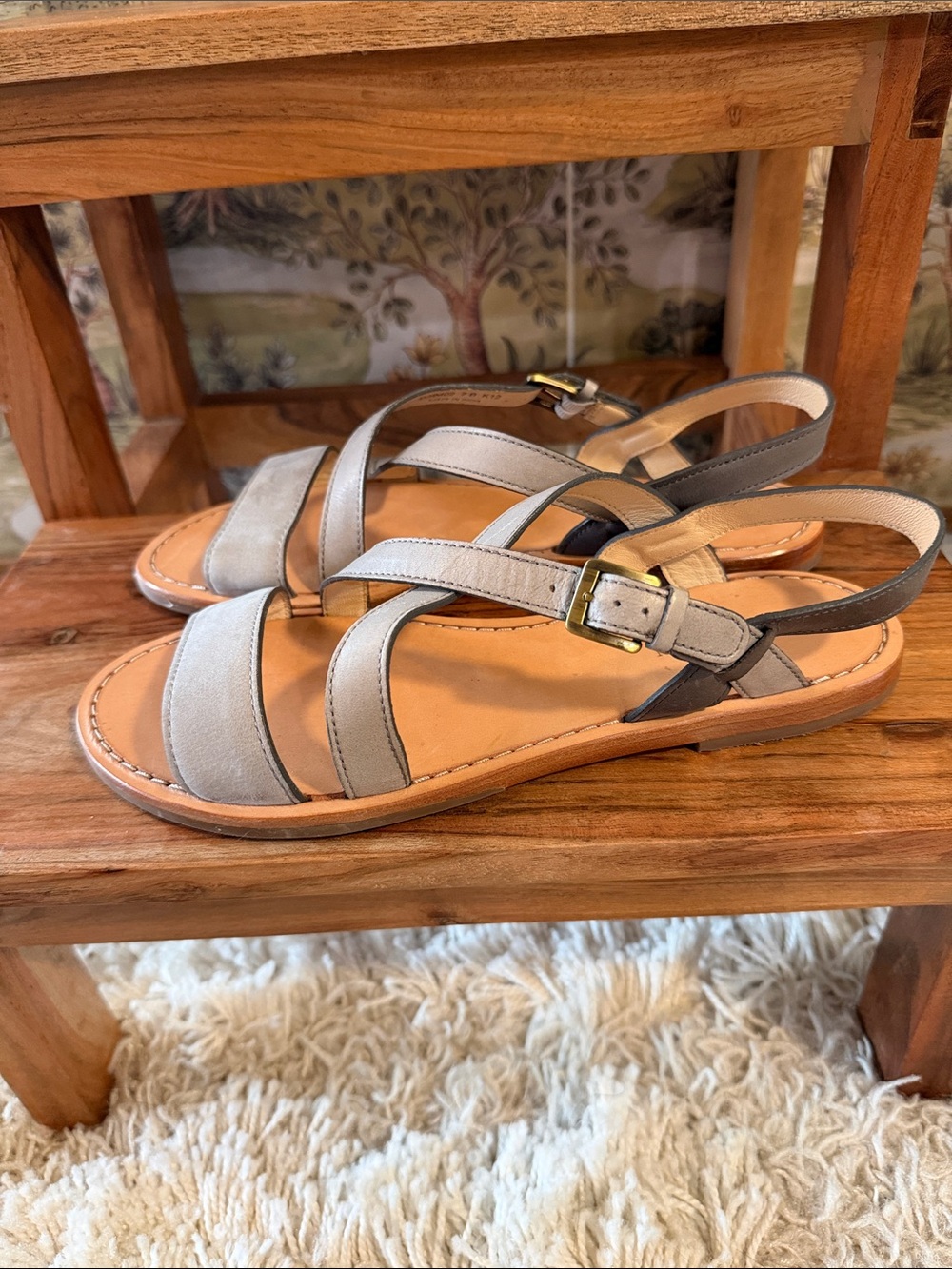 Cole Haan Crisscross Leather Sandals - Picture 5 of 10